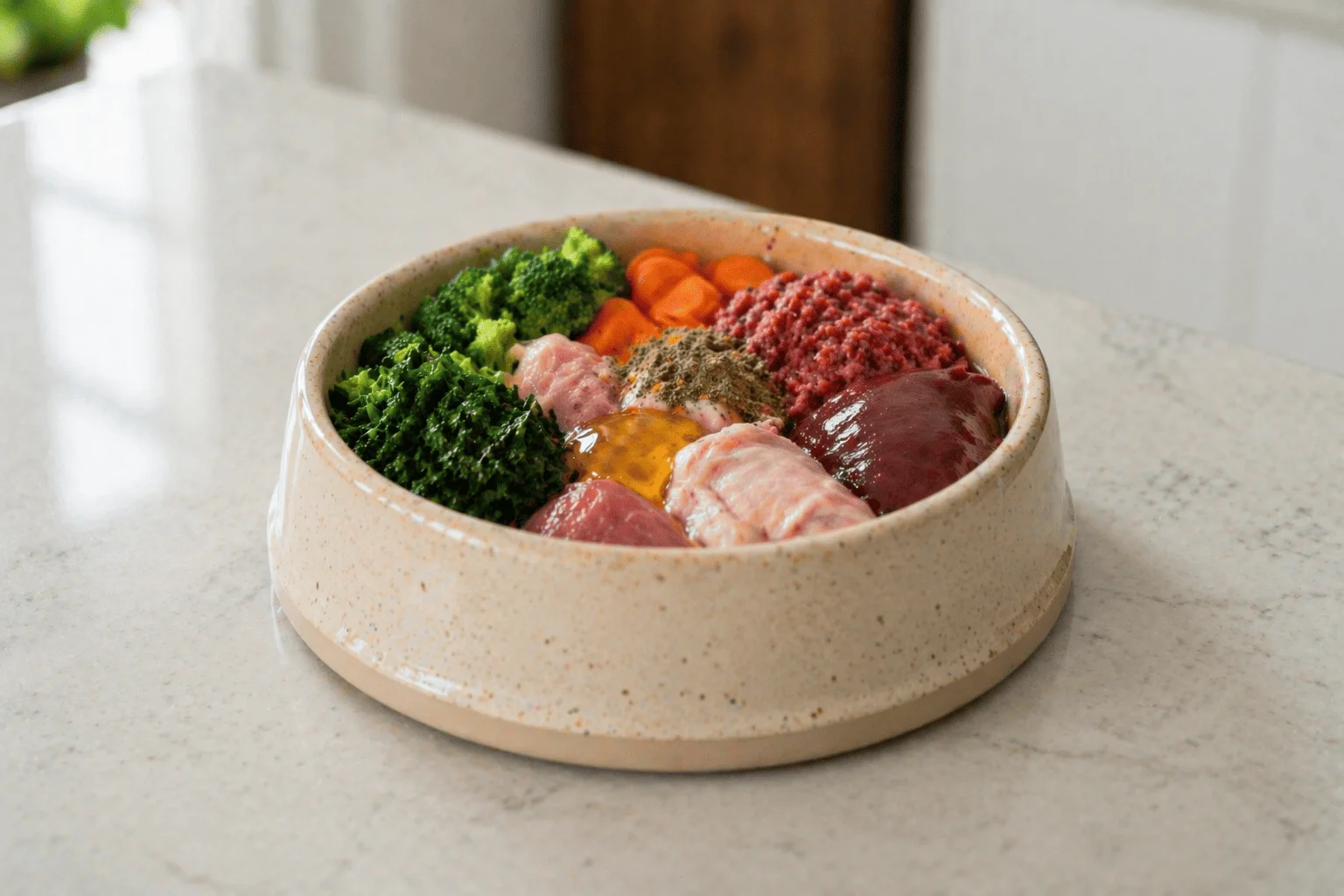 Bowl con ingredientes frescos y crudos (1)